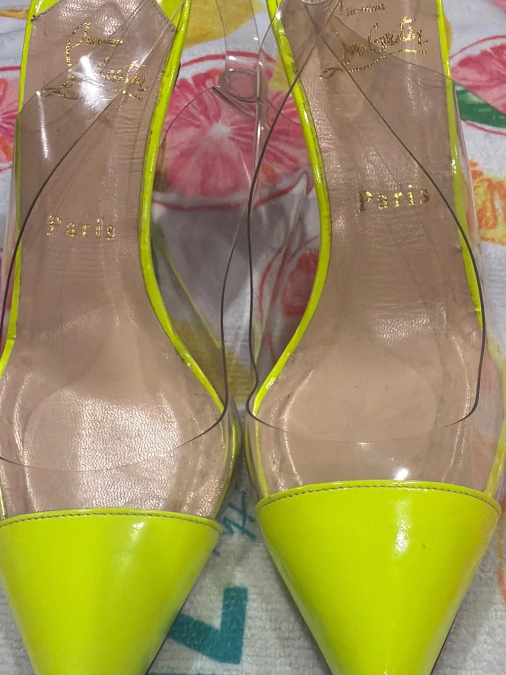 Christian Louboutin striking neon